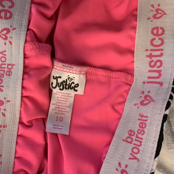 Justice zebra & pink shorts - Picture 2 of 3